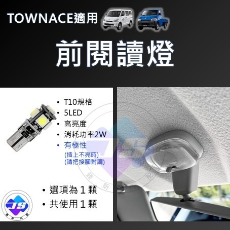 【昕展】台灣現貨 TOWNACE 爆亮 LED燈 LED 白光 閱讀燈  VAN 湯A 改裝 周邊 配件 2025-規格圖4