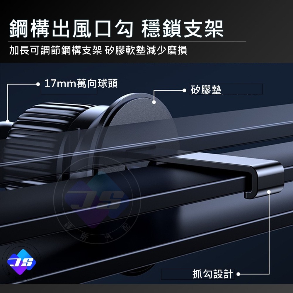 【昕展】台灣現貨 壓感式手機架 手機架 底座 17mm 球頭 配件 萬向頭 旋轉 出風口勾 通用 免充電 汽車百貨-細節圖5