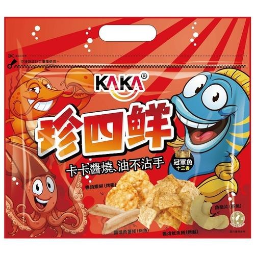 KAKA珍四鮮 冠軍蝦/冠軍魷/冠軍魚十三香口味(120g/袋)【現貨 附發票】【超取上限8包】-細節圖3