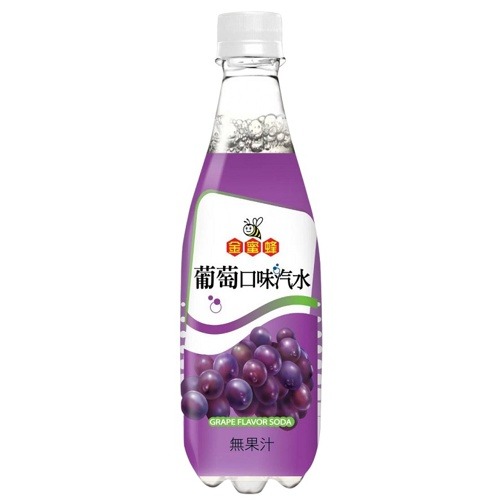 金蜜蜂  冰淇淋汽水/加鹽沙士/橘子汽水/葡萄汽水(500ml/罐)【超取上限8瓶】【現貨 附發票】-規格圖3