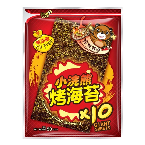 小浣熊 烤海苔 原味/辣味 50g/包【現貨 附發票】-細節圖3