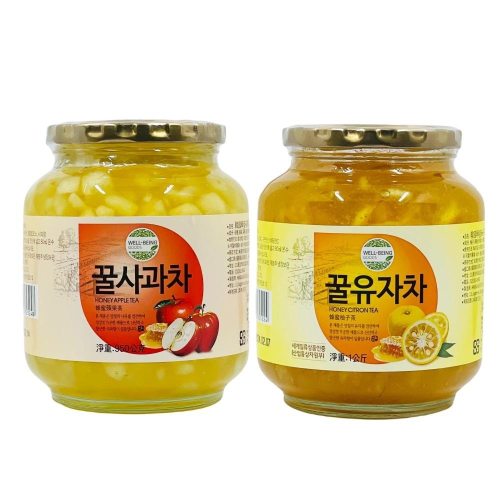 《Han Food》韓國蜂蜜茶 950g-1kg (柚子茶/蘋果茶) 【現貨 附發票】