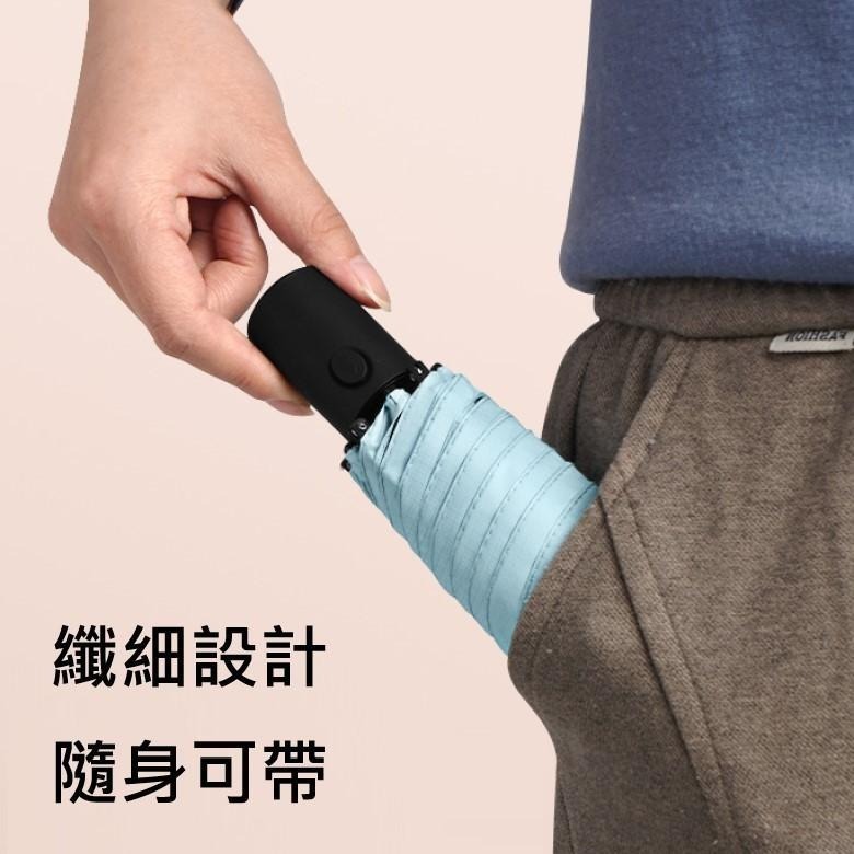 輕量 節節收 UV自動折傘 (米白色/淺粉色/淺藍色/抹茶綠/霧藍色)【現貨 附發票】-細節圖4