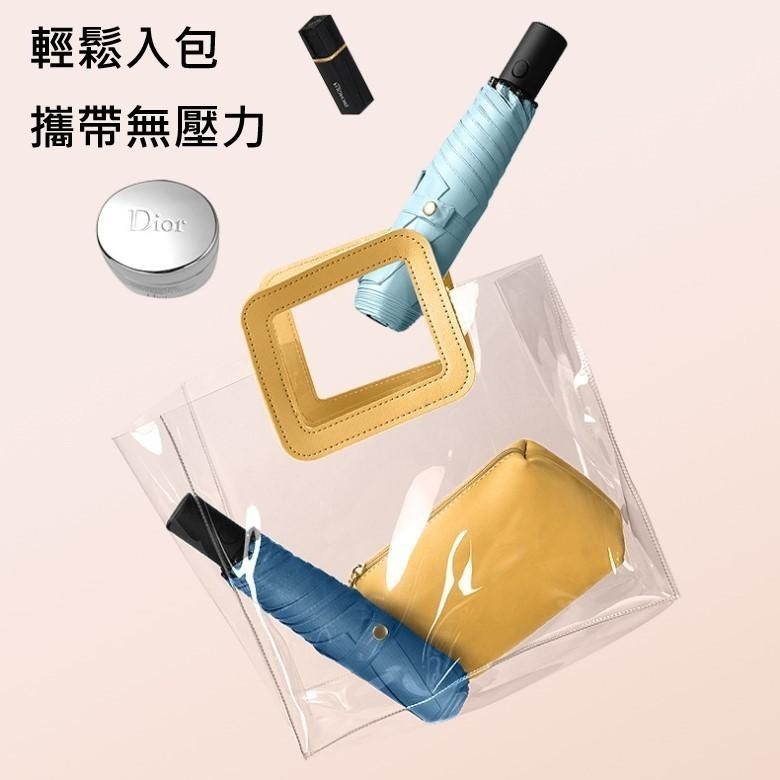 輕量 節節收 UV自動折傘 (米白色/淺粉色/淺藍色/抹茶綠/霧藍色)【現貨 附發票】-細節圖5