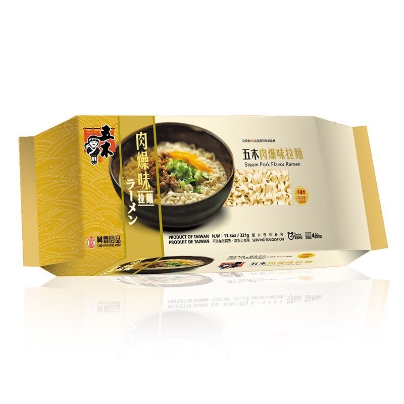 五木 拉麵 (牛肉味拉麵/肉燥味拉麵/香菇味拉麵/海鮮味拉麵 )321g  【現貨 附發票】-規格圖2