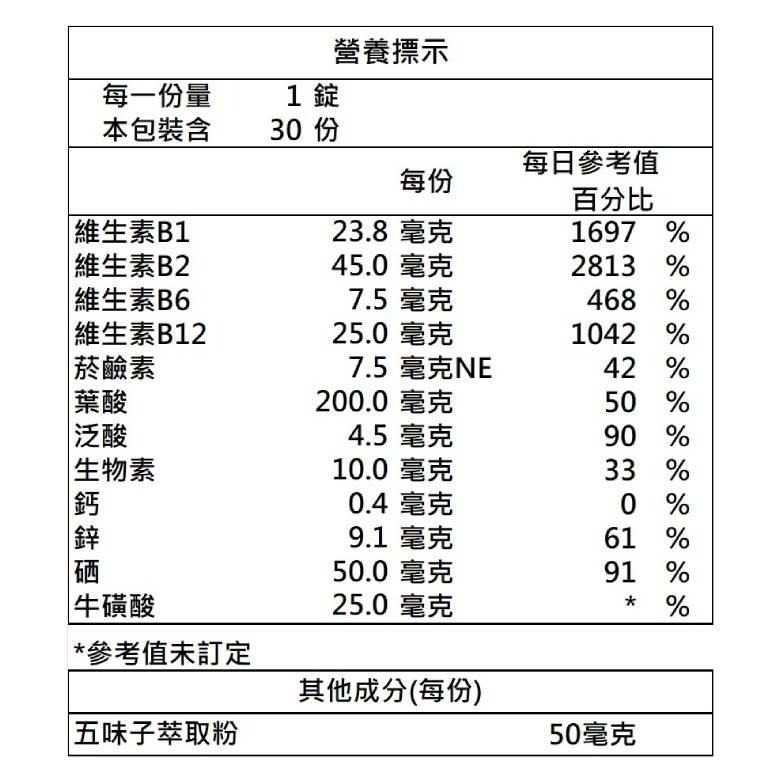 大研生醫 B群緩釋雙層錠 (30錠/瓶) 【現貨 附發票】-細節圖3