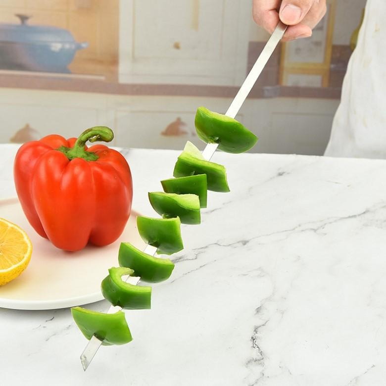 304不鏽鋼燒烤防燙扁籤 (6支/10支袋裝組)【現貨 附發票】-細節圖3