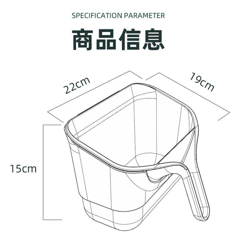 壁掛壁掛分離式垃圾桶5L (白/灰)【現貨 附發票】-細節圖9