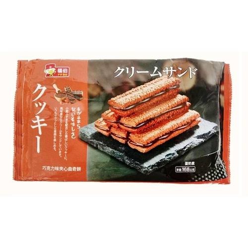 福伯夾心曲奇餅 牛奶味/巧克力 (168g/盒) 【現貨 附發票】-細節圖3