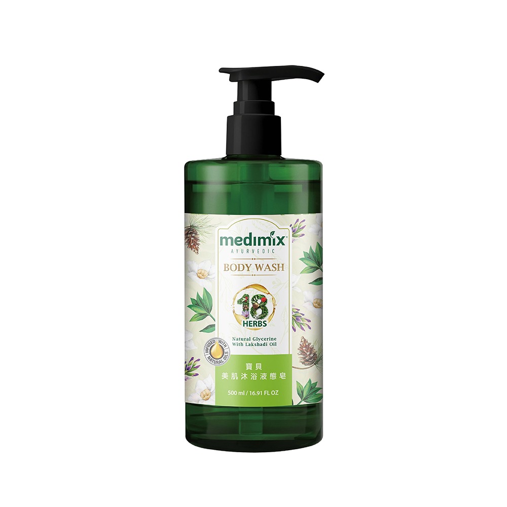 MEDIMIX 阿育吠陀秘方 沐浴液態皂 (檀香/草本/寶貝) (增量版500ml)【現貨 附發票】-規格圖4
