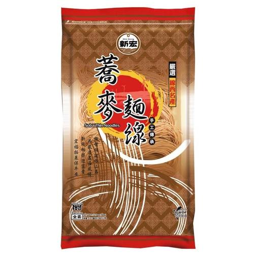 新宏 蕎麥麵/蕎麥關廟麵/蕎麥麵線 (360g-600g/袋)【現貨 附發票】-細節圖4