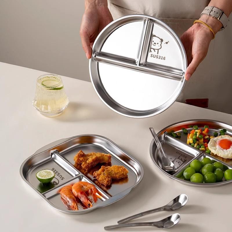 304不鏽鋼分格餐盤(方形/圓形)【現貨 附發票】-細節圖2
