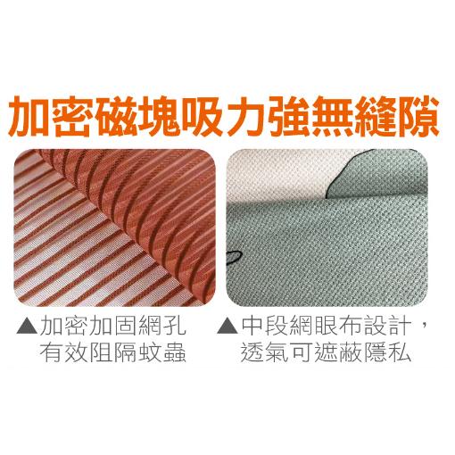 防窺靜音磁性金剛紗防蚊門簾(爬牆橘貓/樹下黑貓/柿柿如意/簡約綠植)【現貨 附發票】-細節圖2