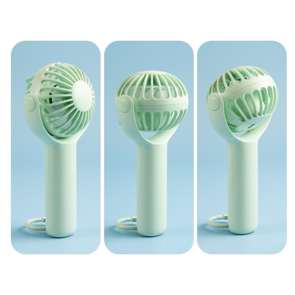 aibo 扣環式 翻轉泡泡 USB充電手持/桌立風扇 (薄荷綠/奶茶粉/浪漫紫/冰川白) 【現貨 附發票】-細節圖2