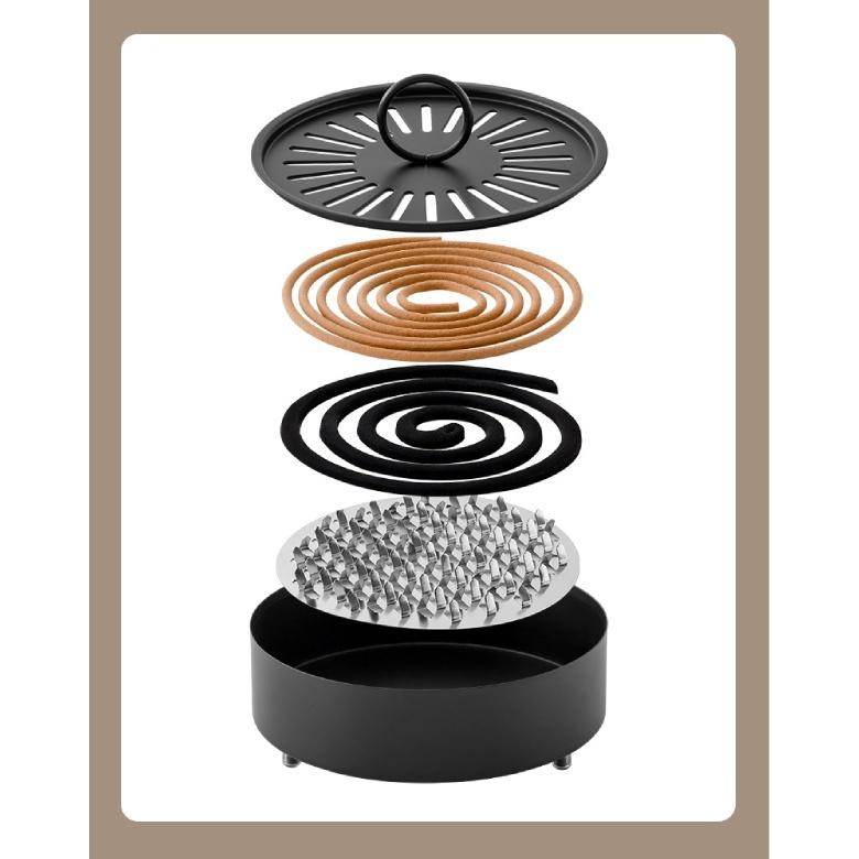 防滑設計加厚帶蓋蚊香盒(黑色/藍色/粉色)【現貨 附發票】-細節圖5