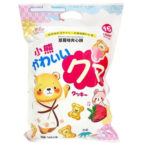 日日旺小熊夾心餅240g (效期:2025/07/23) (巧克力/草莓)【現貨 附發票】-細節圖2