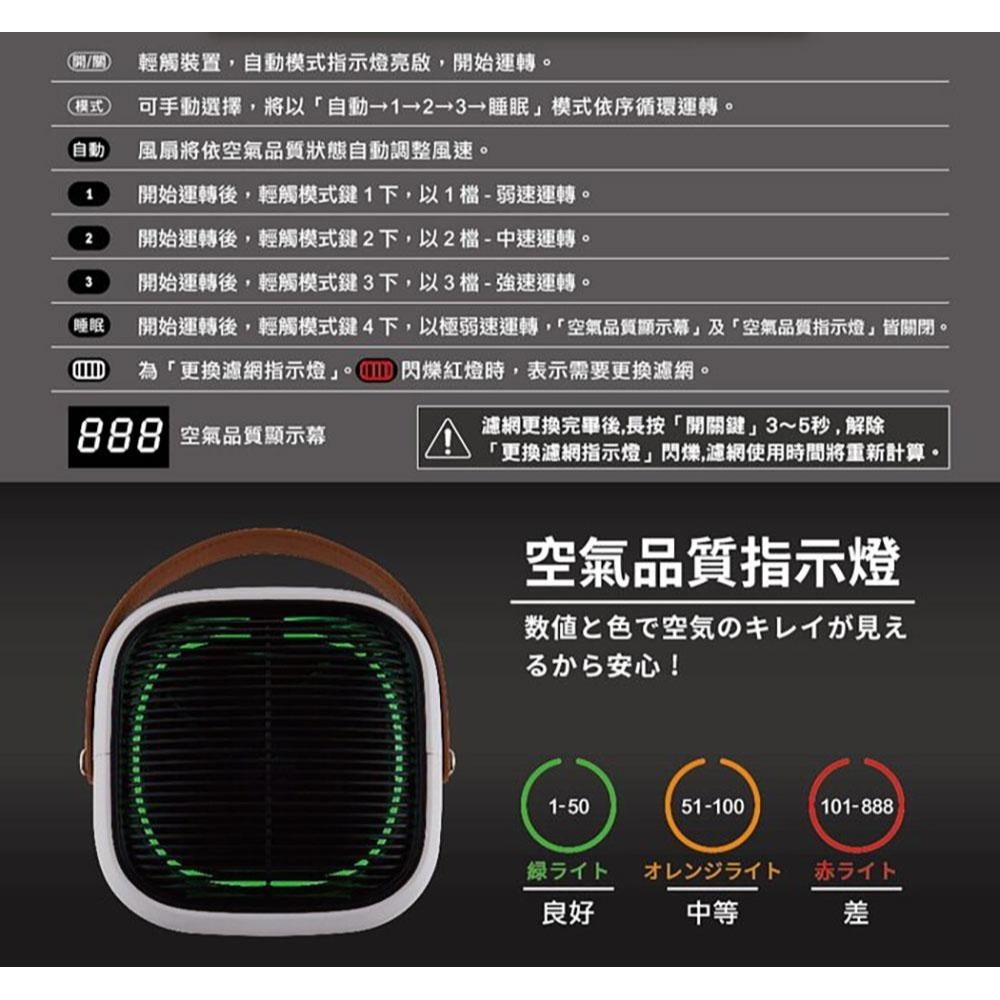 【超取限1】ikiiki 伊崎 空氣清淨機 / 淨化 IK-AP8401【現貨】-細節圖8