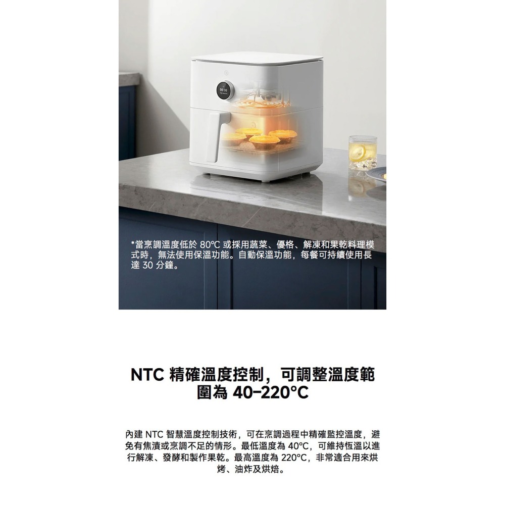 【免運】 Xiaomi 智慧氣炸鍋 6.5L-白色 【現貨】-細節圖8