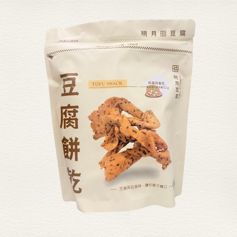 明月豆腐餅乾(蛋素)-原味/海苔/梅粉/椒鹽/玉米濃湯/芥末150g【現貨】-細節圖2