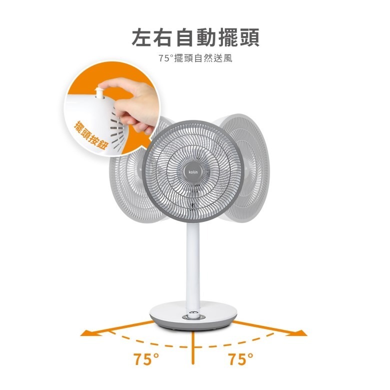 Kolin 歌林 12吋USB供電DC立扇 KF-SD2445 【現貨】-細節圖4