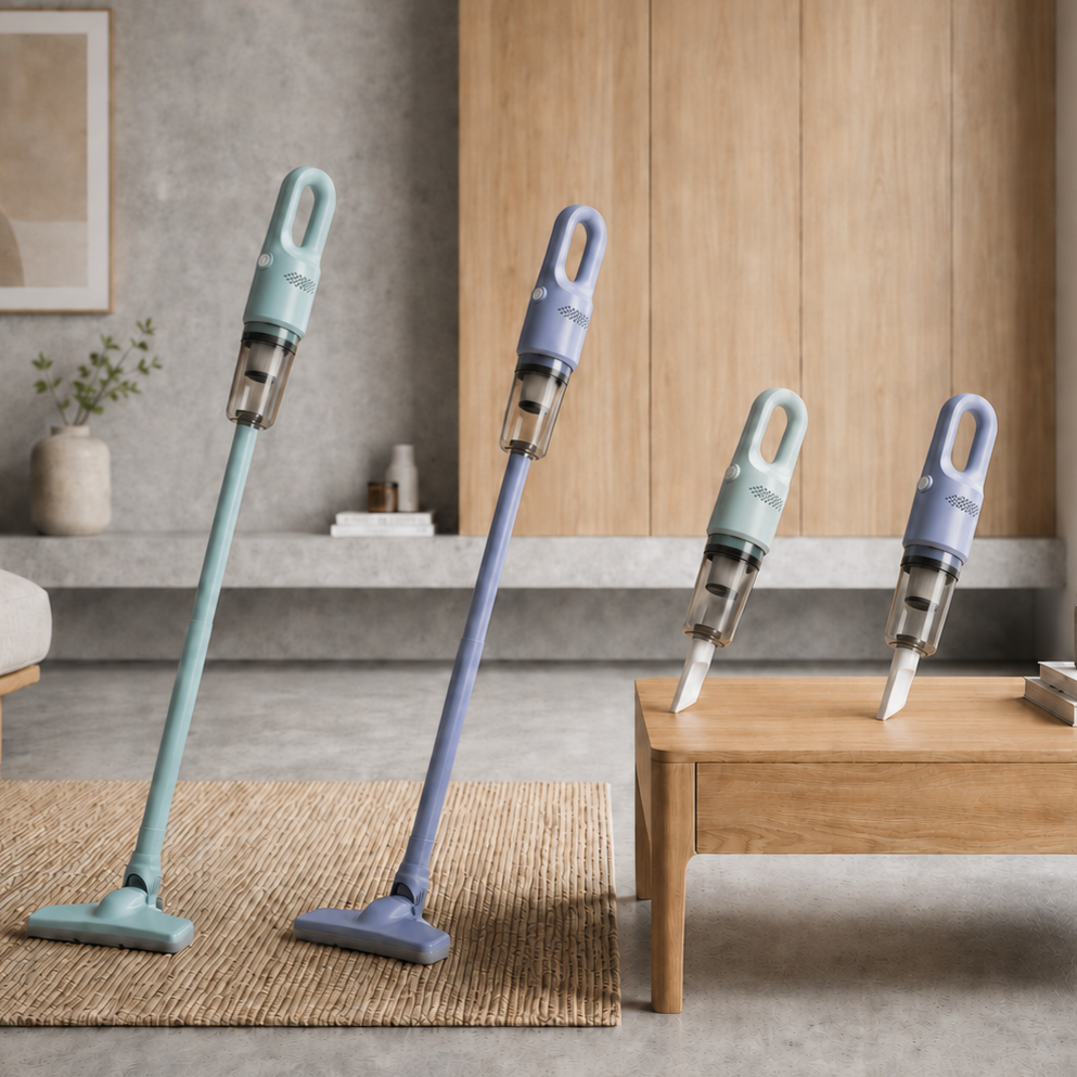 KINYO輕巧兩用手持吸塵器-綠色/藍色 KVC-6225【現貨】