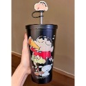 蠟筆小新保溫杯高顏值卡通吸管杯-規格圖4