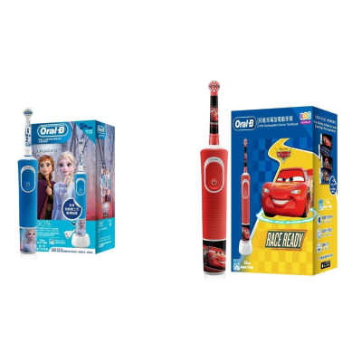 Oral-B 歐樂B 充電式兒童電動牙刷D100-KIDS FROZEN冰雪奇緣/CARS汽車總動員 兩款可選擇