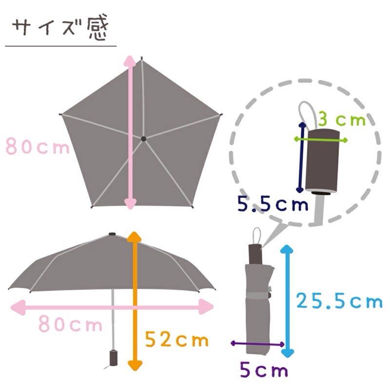 日系品牌 tenoe 晴雨傘 55cm 自動開關『現貨』-細節圖5
