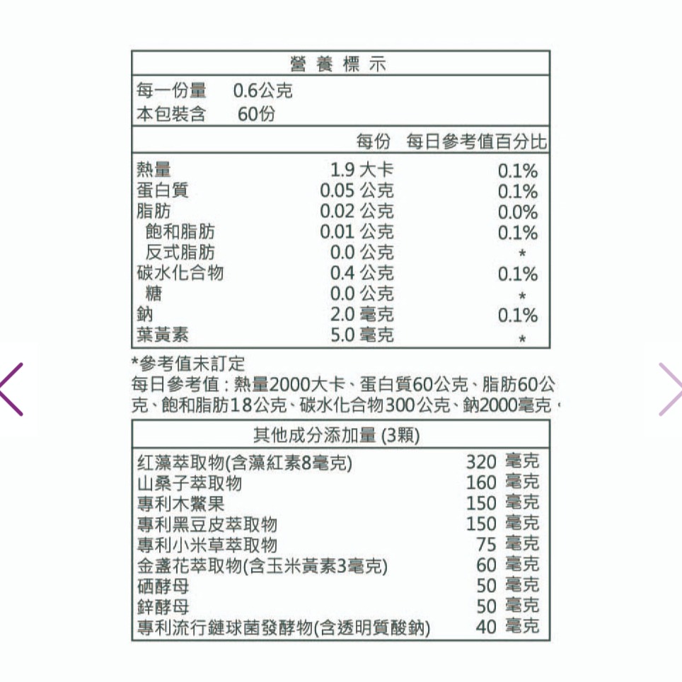 依萊爾-金盞花萃取物(含游離型葉黃素)複方膠囊-細節圖3