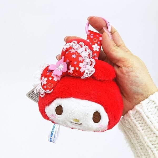 【現貨】三麗鷗 和風頭型娃娃鑰匙圈 SANRIO 日本正版 抹茶 櫻花 紅-規格圖4