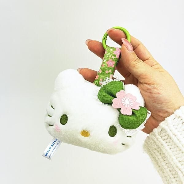【現貨】三麗鷗 和風頭型娃娃鑰匙圈 SANRIO 日本正版 抹茶 櫻花 紅-規格圖4