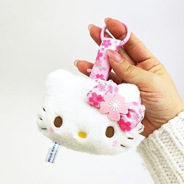 【現貨】三麗鷗 和風頭型娃娃鑰匙圈 SANRIO 日本正版 抹茶 櫻花 紅-規格圖4