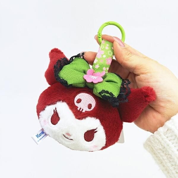 【現貨】三麗鷗 和風頭型娃娃鑰匙圈 SANRIO 日本正版 抹茶 櫻花 紅-規格圖4