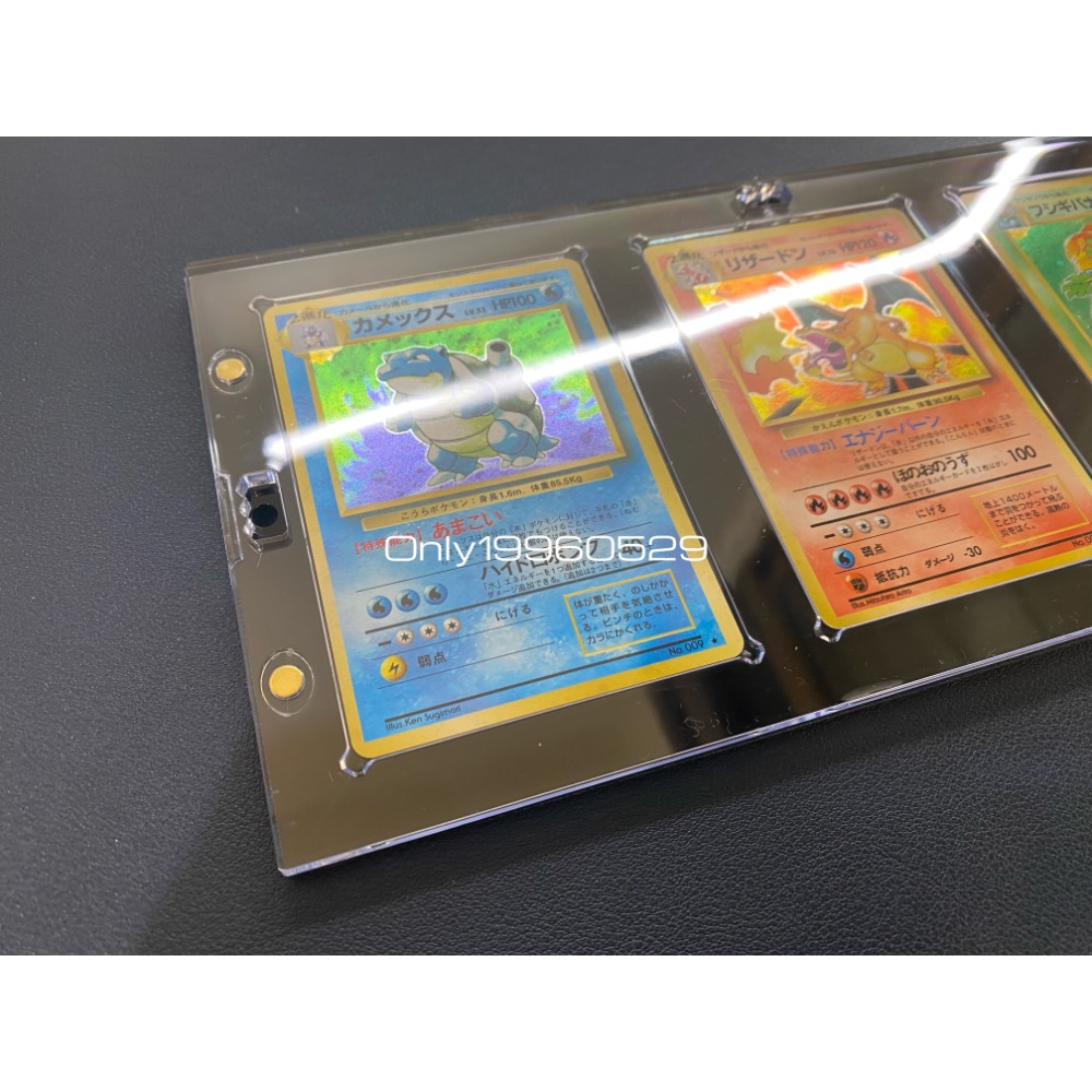 三連式 三連 三格 壓克力殼 展示殼 卡磚 展示磚 黑框 新版 雙面 磁鐵 遊戲王 寶可夢 球員卡 MLB NBA 專用-細節圖3