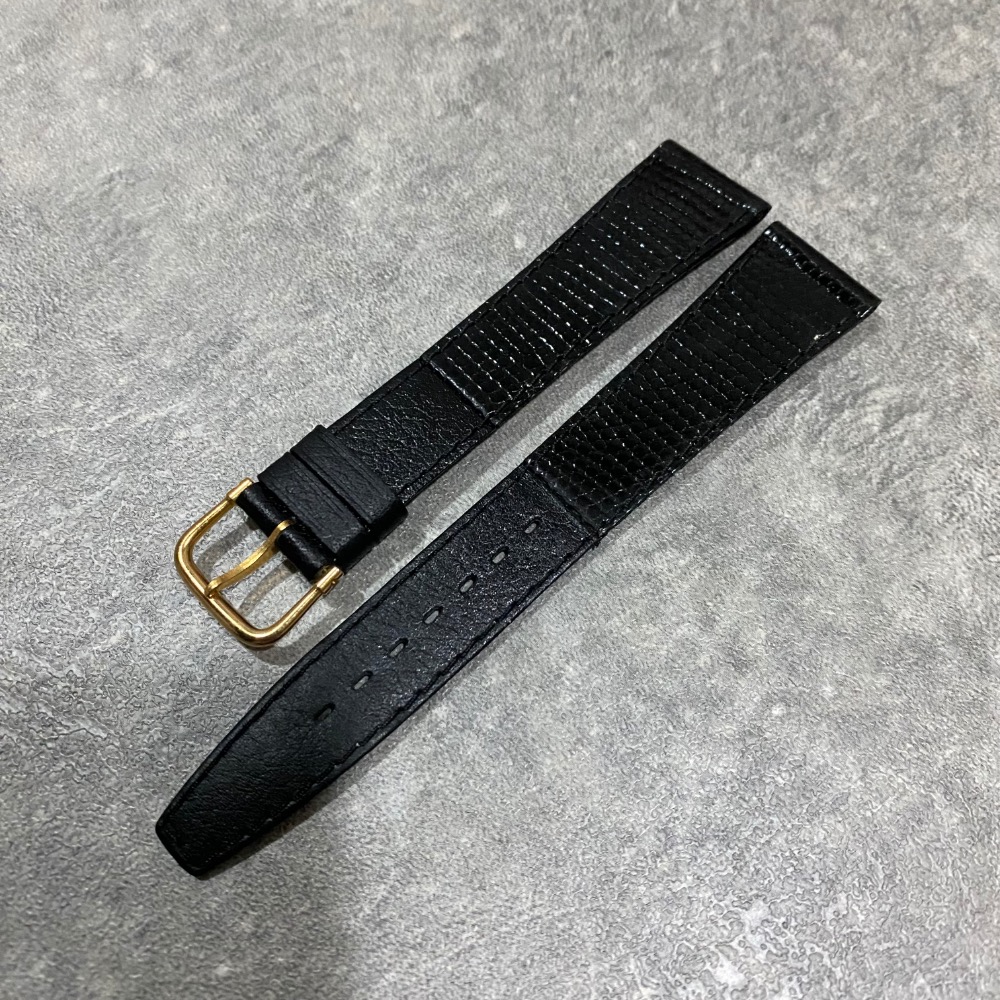 現貨 進口 法國製 皮錶帶 鱷魚皮紋路 黑色 咖啡色 咖啡 深棕 棕色 淺棕 COBRA 18MM 俐落 修身 12MM-細節圖4