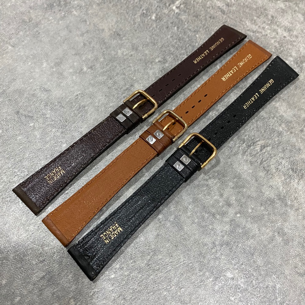 現貨 全新 法國 法國製 🇫🇷 COBRA 皮錶帶 黑色 咖啡色 棕色 深棕 18MM 修身 12MM 錶帶 絕版-細節圖4