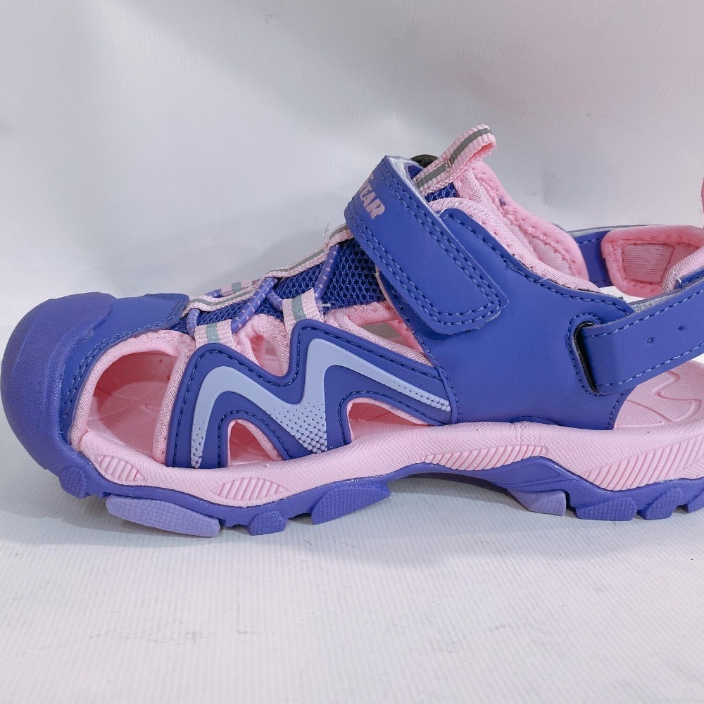 金英鞋坊~GOODYEAR固特異 童款夏日遊趣系列護趾磁扣涼拖兩用鞋 18867-紫粉 超低直購價390元-細節圖5