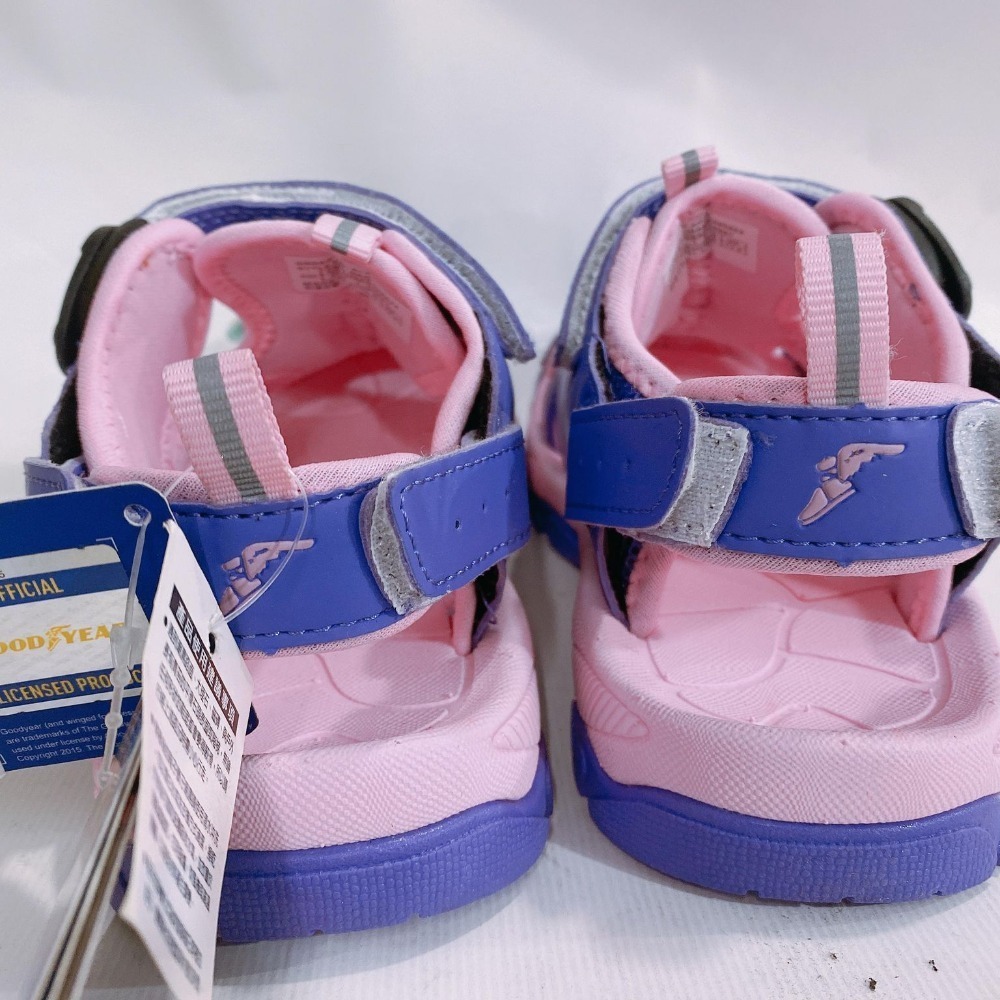 金英鞋坊~GOODYEAR固特異 童款夏日遊趣系列護趾磁扣涼拖兩用鞋 18867-紫粉 超低直購價390元-細節圖7