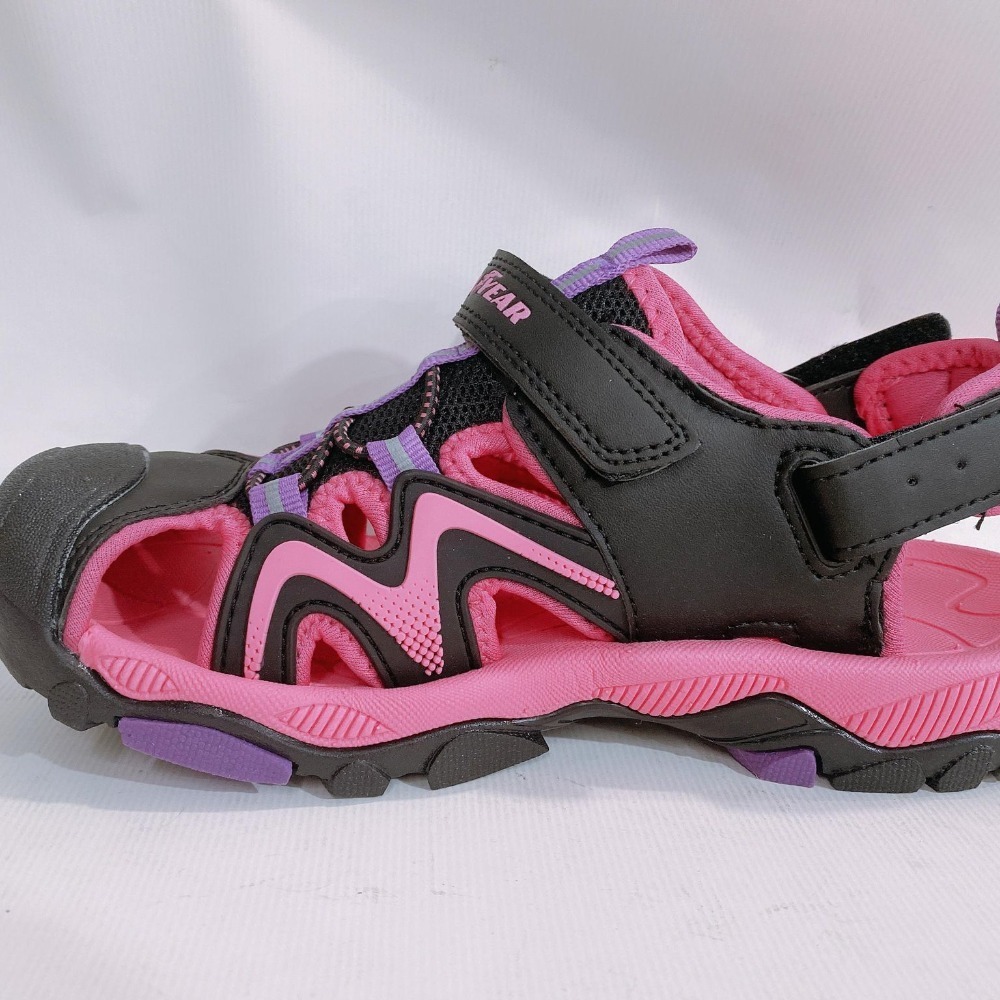 金英鞋坊 GOODYEAR固特異 童款夏日遊趣系列護趾磁扣涼拖兩用鞋 18862-黑桃 超低直購價390元-細節圖5