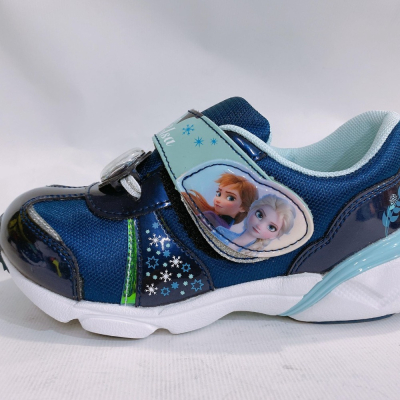 北台灣大聯盟 Moonstar 月星 女童迪士尼聯名系列寬楦冰雪奇緣機能輕跑鞋 12825-深藍 超低直購價690元