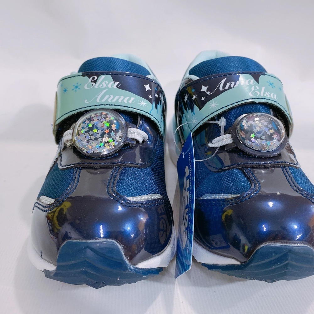 金英鞋坊~ Moonstar 月星 女童迪士尼聯名系列寬楦冰雪奇緣機能輕跑鞋 12825-深藍 超低直購價690元-細節圖4