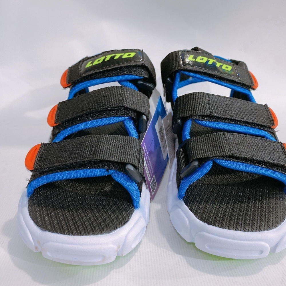 金英鞋坊~ LOTTO樂得-義大利第一品牌 童款時尚織帶涼鞋 3310-黑 超低直購價390元-細節圖4