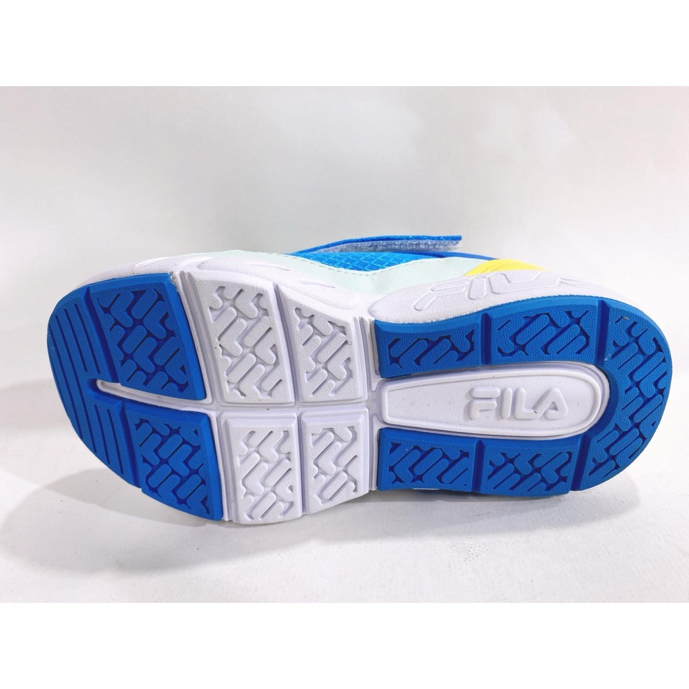 金英鞋坊~ FILA 男童輕量4大機能慢跑運動鞋(足弓支撐鞋墊)2-J832W-363-藍黃 超低直購價850元-細節圖6