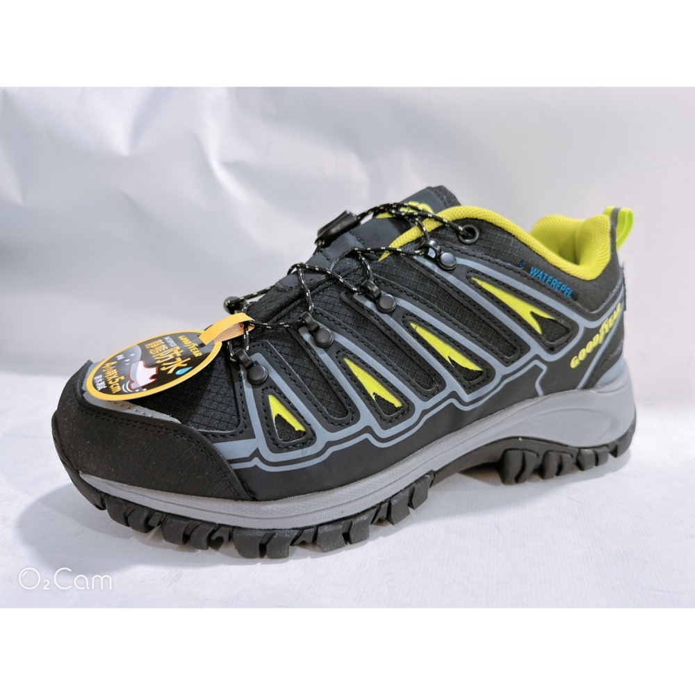 金英鞋坊~ GOODYEAR 男款旅行者專業多功能郊山防水戶外越野健行鞋 23405-黑綠 超低直購價890元-細節圖2