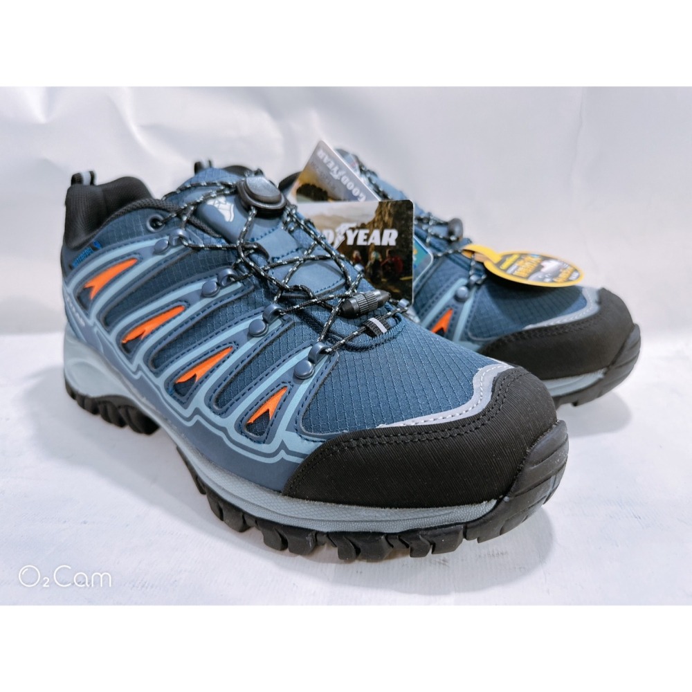 金英鞋坊~ GOODYEAR 男款旅行者專業多功能郊山防水戶外越野健行鞋 23406-藍橘 超低直購價890元-細節圖3