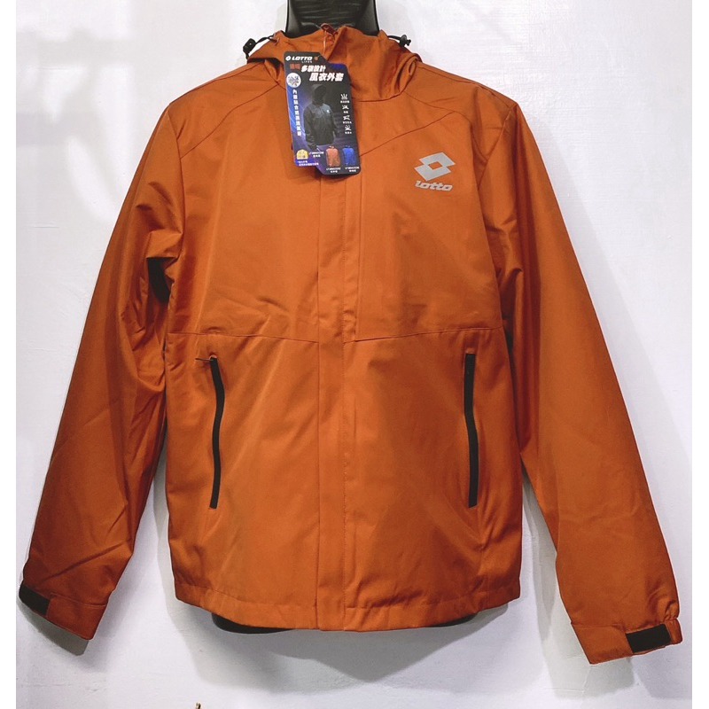 金英鞋坊~義大利第一品牌-LOTTO樂得 男款平織防風防潑水運動套裝 運動外套31黑 3192橘 3196藍特價490元-細節圖2