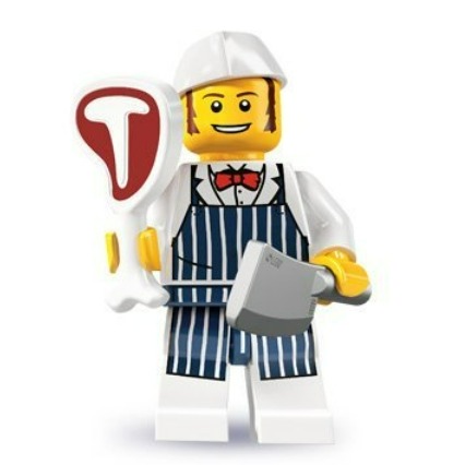 LEGO 樂高 6代 人偶包 14號 肉販 屠夫 廚師 全新 8827 minifigures seaeon 6 六代