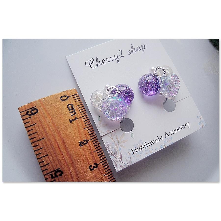◎Cherry2 shop◎手作。滴膠款~貝殼珍珠滴膠夾式 耳環/手工耳夾A2942☆-細節圖4