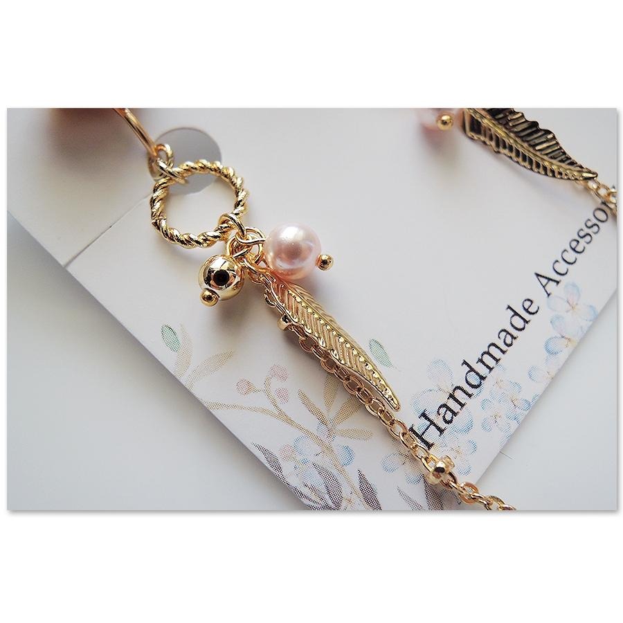 ◎Cherry2 shop◎手作。粉紅貝殼花+珍珠花朵長鍊夾式耳環/手工耳夾A2288☆-細節圖4
