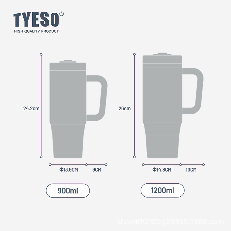 Tyeso泰碩新款 1200ml 汽車杯/冰霸杯-細節圖2